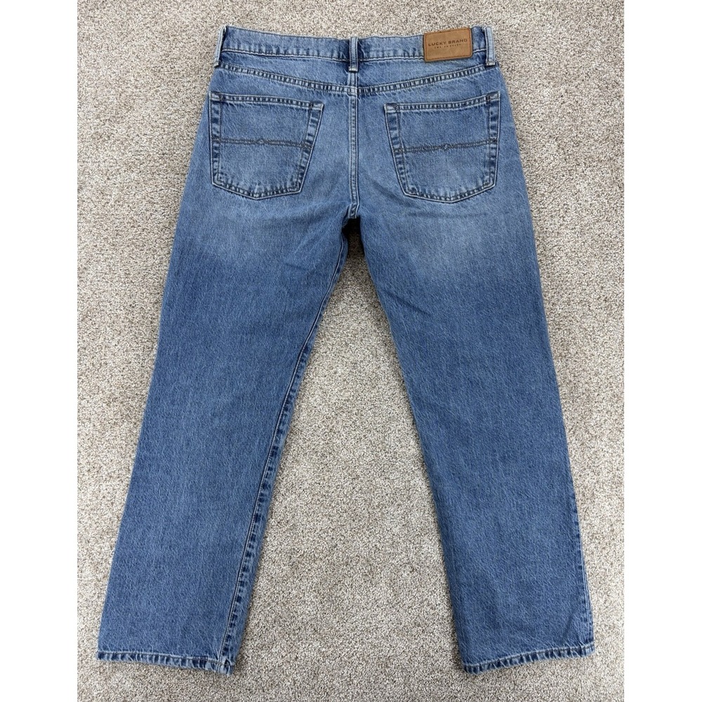 Lucky Brand Gilman Hemp 363 Vintage Straight Jeans Men's 32x32 Blue Hemp Cotton - Picture 2 of 11